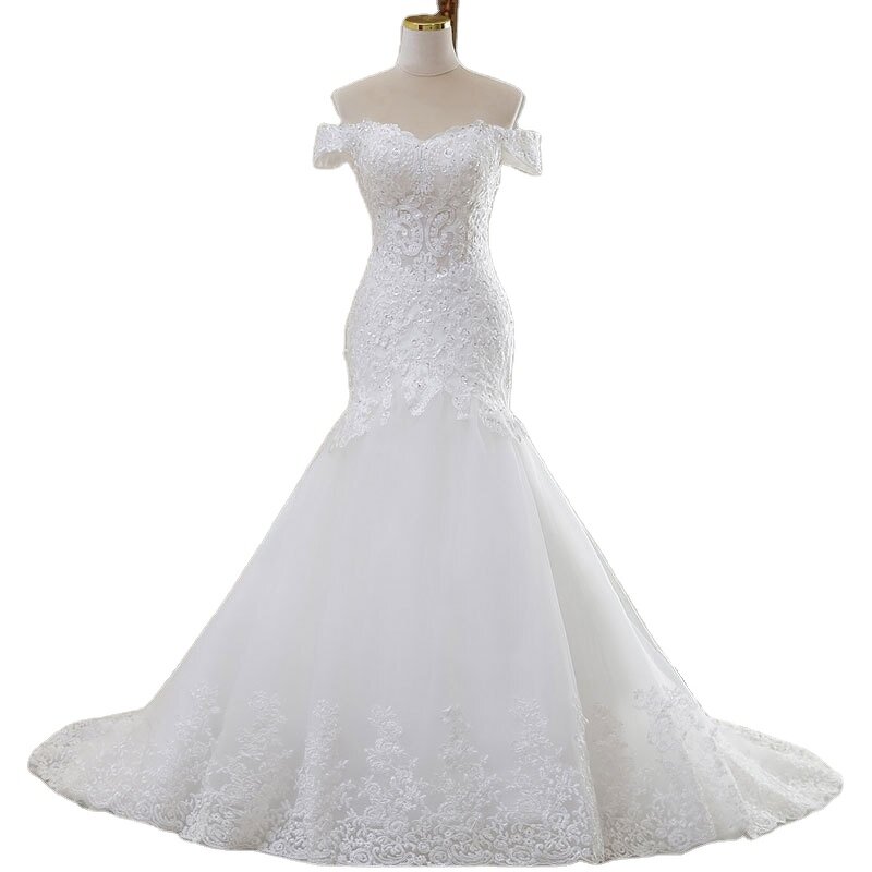 Mermaid Wedding Dress Manufacturer - OEM/ODM Sexy Lace Short Sleeve Gown