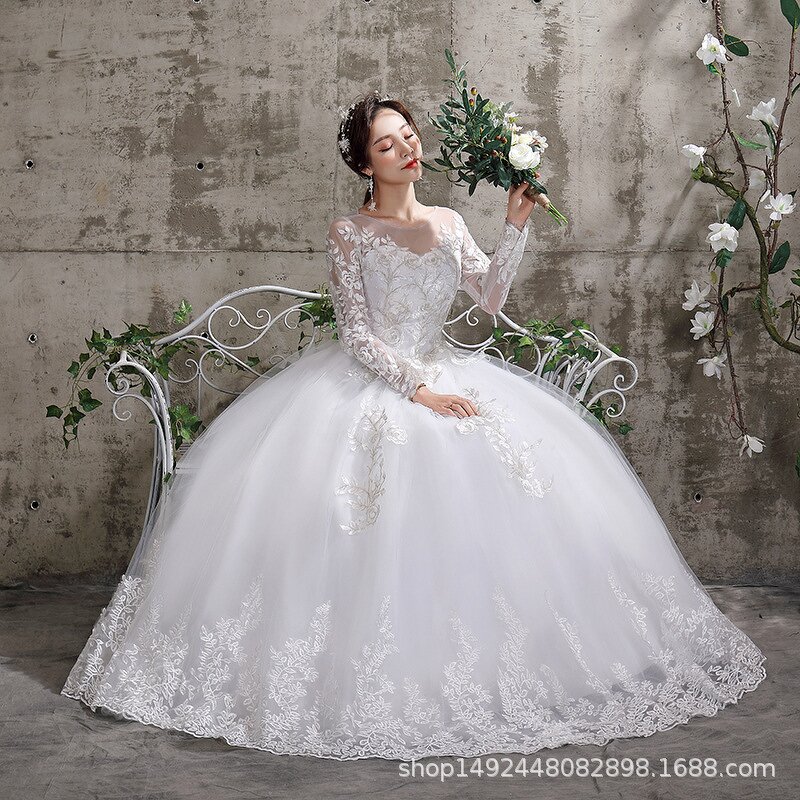 Wedding Dresses Manufacturer - OEM/ODM Elegant Lace Long Sleeve Bridal Gown