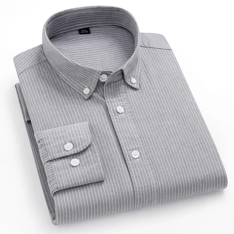 Men's Shirt Manufacturer - OEM/ODM Oxford Cotton Slim-Fit Anti-Wrinkle Business Shirt