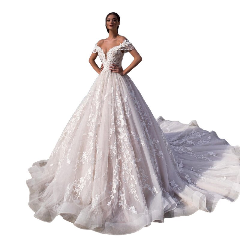 Modest Wedding Dress Manufacturer - OEM/ODM Luxury Tassel Floral Wedding Gown