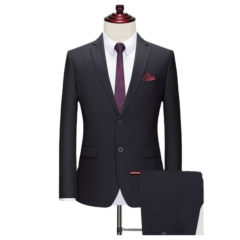 Men's Suit Manufacturer - OEM/ODM Plus Size Anti-Wrinkle Three Piece Business Suit