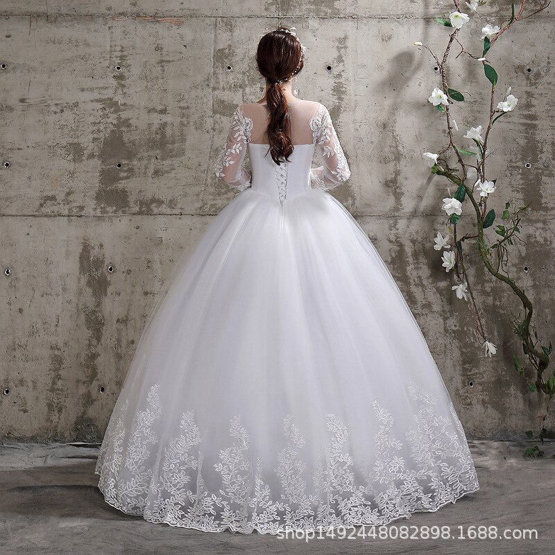 Wedding Dresses Manufacturer - OEM/ODM Elegant Lace Long Sleeve Bridal Gown
