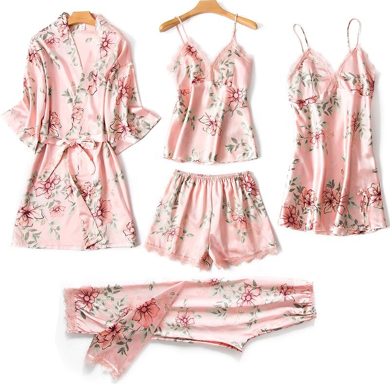 Women's Pajamas Set Manufacturer - OEM/ODM Sexy Hollow Silk Robe Two-Piece Set