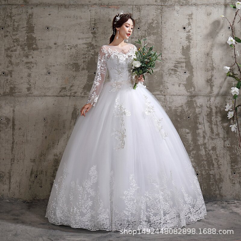 Wedding Dresses Manufacturer - OEM/ODM Elegant Lace Long Sleeve Bridal Gown