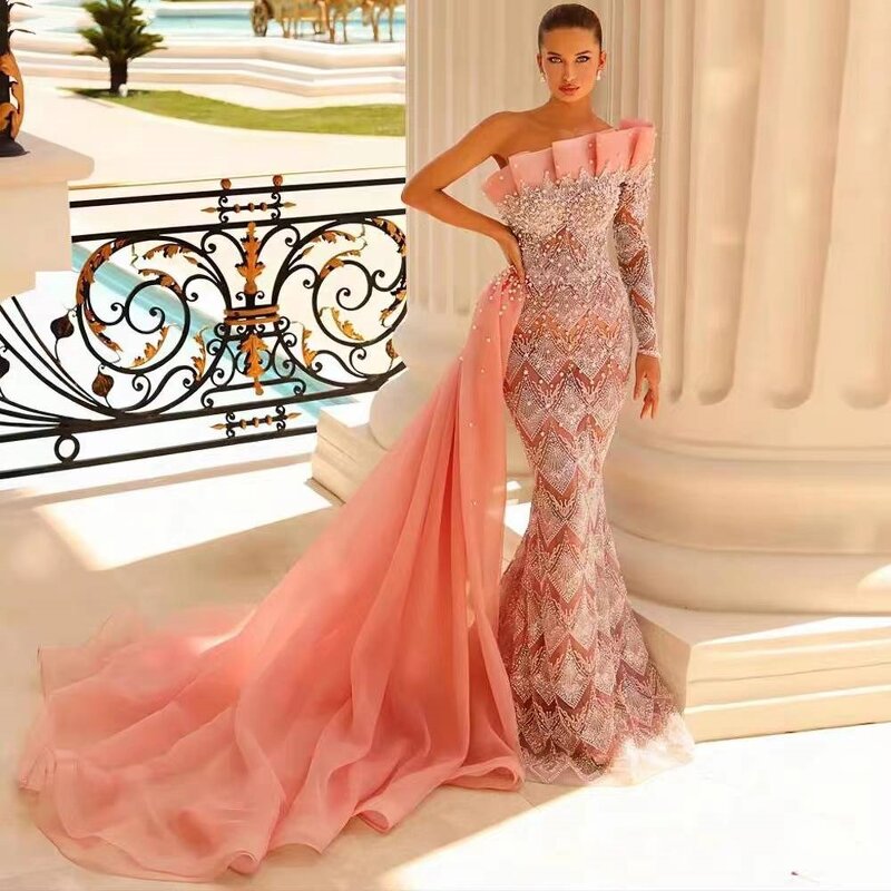 Evening Dress Manufacturer - OEM/ODM Embroidered Blue Slit Halter Fairy Dress