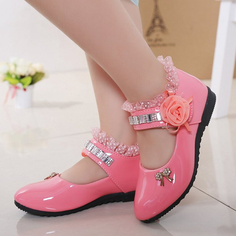 Baby Shoes Manufacturer - OEM/ODM Rhinestone Lace Soft Soled Ballerina Shoes