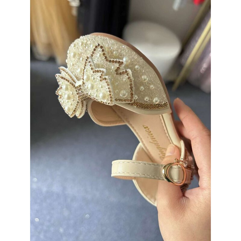 Girls Princess Shoes Manufacturer - OEM/ODM High Quality Pearl Rhinestone Party Shoes