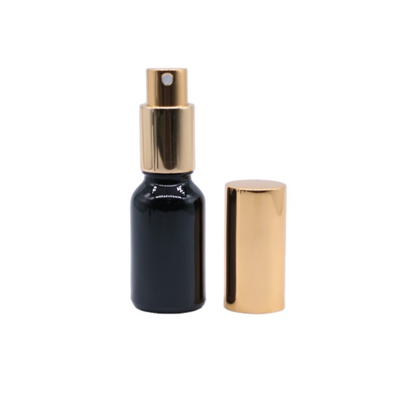 Glass Spray Bottle Factory - 5-100ml Empty Black Perfume Pump