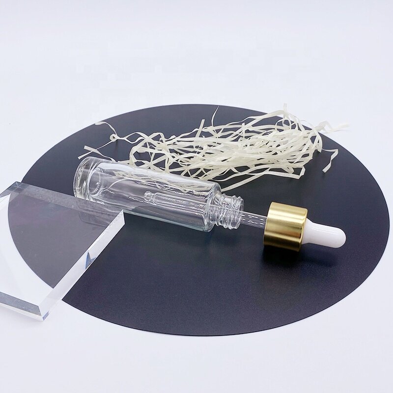 Glass Bottle Supplier - 15-50ml Slender Flat Shoulder Thick Bottom