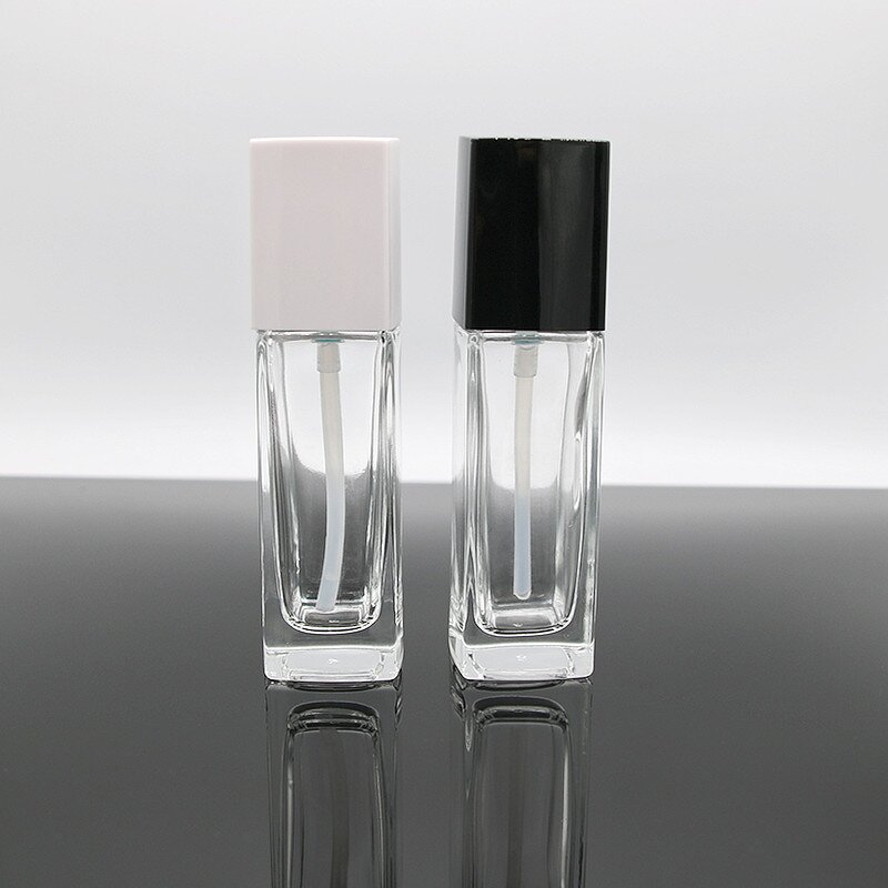 Glass Bottle Supplier - 40-120ml Rectangular High-end with Pump