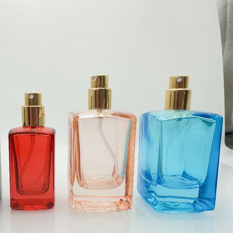 Glass Pump Bottle Supplier - 50-100ml Frosted Gold Top Cosmetic