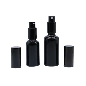 Glass Spray Bottle Factory - 5-100ml Empty Black Perfume Pump