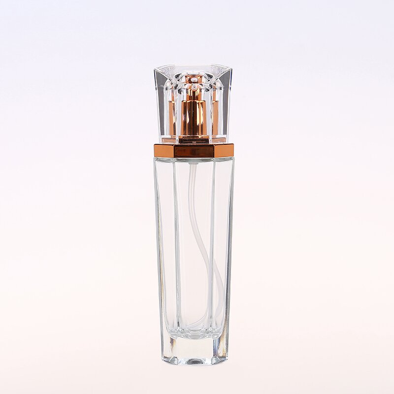 Cosmetic Glass Bottle Set Manufacturer - Custom Hexagon Aluminum Pump