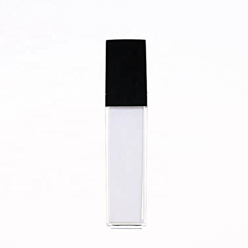 Acrylic Skincare Jar Supplier - Luxury Black Square Empty with Pump