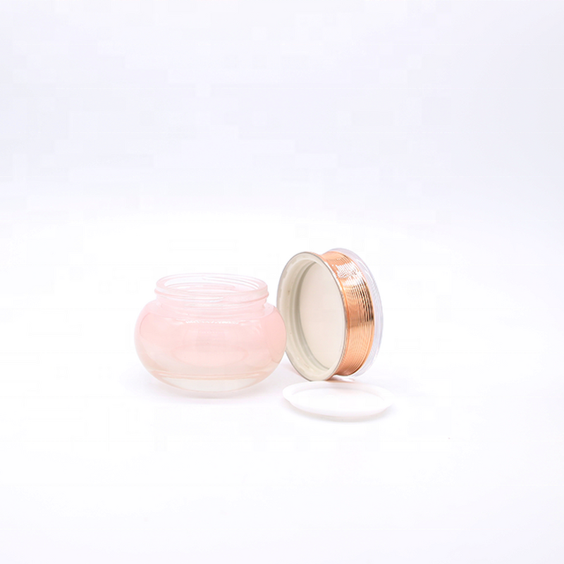 Cosmetic Set Glass Bottle Factory - 60-150ml Bowling Shape Rose Gold