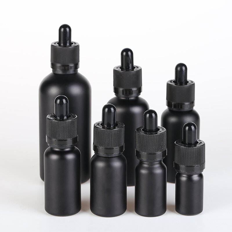 Essential Oil Bottle Supplier - Wholesale 5-100ml Matte Black Dropper