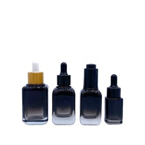 Glass Dropper Bottle Manufacturer - 15-50ml Black Thick Bottom Spray