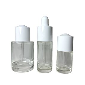 Black Glass Bottle Factory - Hot Sale 10-100ml Round Lotion Pump