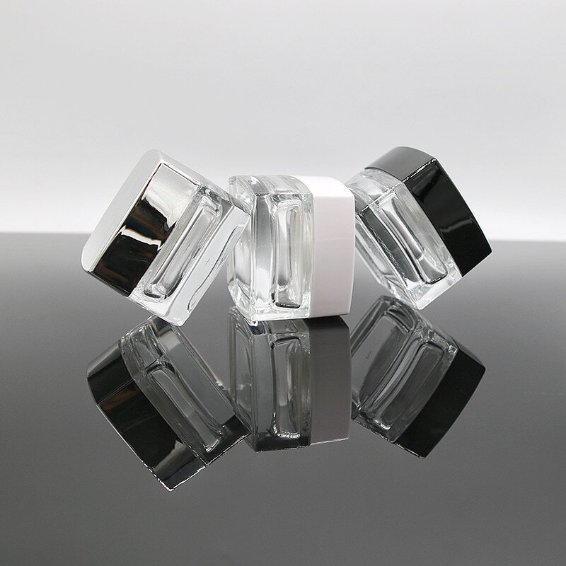 Glass Cream Can Factory - 20-50ml Super Luxurious Cube Cosmetic