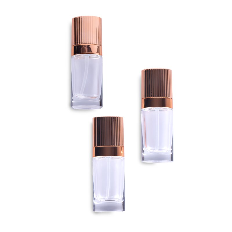 Foundation Bottle Manufacturer - 30ml Square Frosted Glass with Pump
