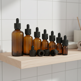 Glass Dropper Bottle Supplier - Custom 30ml Square Serum Cosmetic