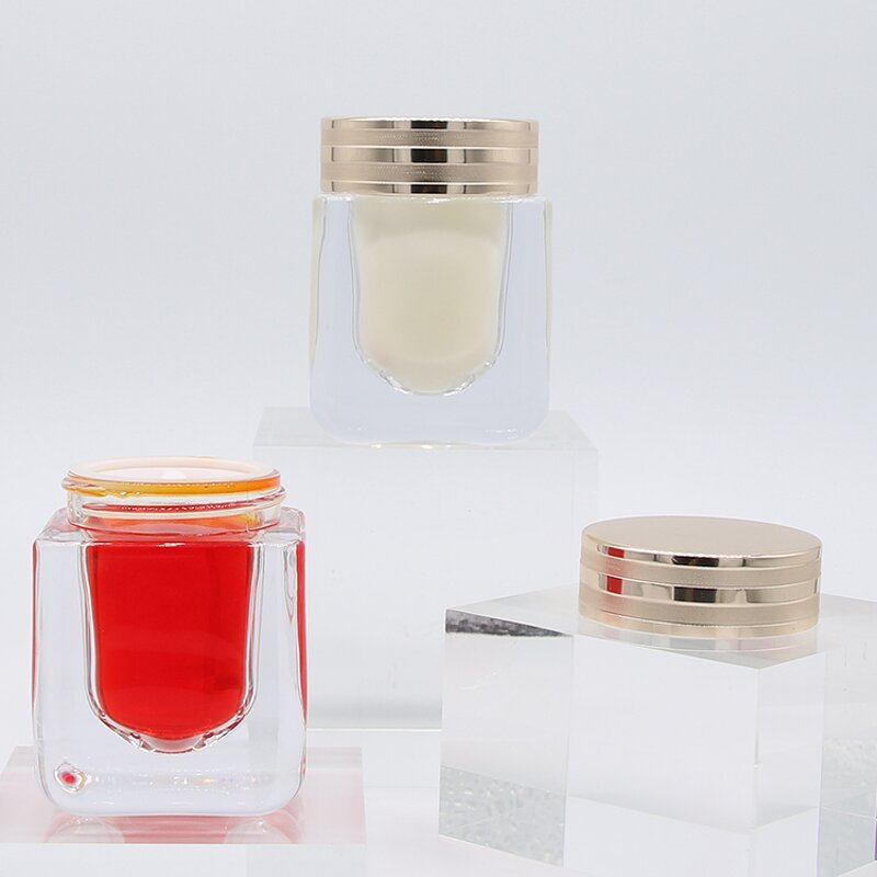 Facial Moisturizer Bottle Manufacturer - 50g Square Unique Cream Jar
