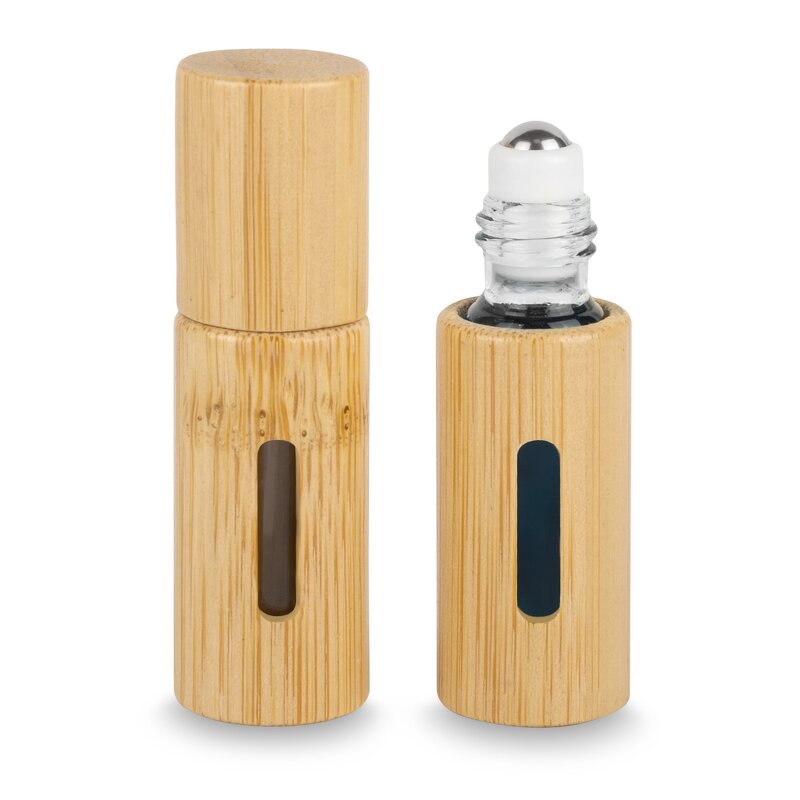 Perfume Roller Bottle Supplier - 5-10ml Bamboo Wood Easy to Carry