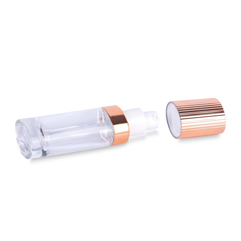 Foundation Bottle Manufacturer - 30ml Square Frosted Glass with Pump