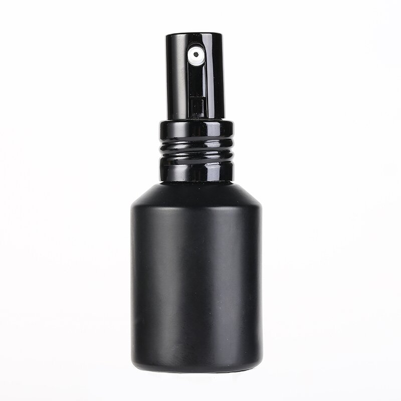 Glass Bottle Manufacturer - Custom Frosted Matte Black Cosmetic Jar