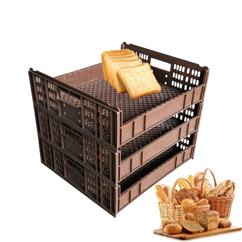 Plastic Food Crate Manufacturer - OEM/ODM PE Stackable Peach Bread Crate