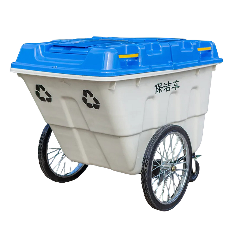 Plastic Garbage Trolley Manufacturer - OEM/ODM 400 Liters Heavy Duty Dump Cart
