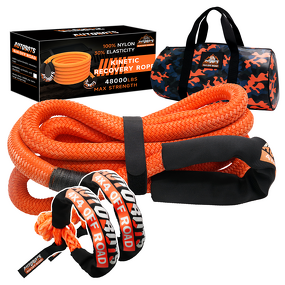 Kinetic Tow Strap Manufacturer - 1"x20ft 16000LBS with Soft Shackle