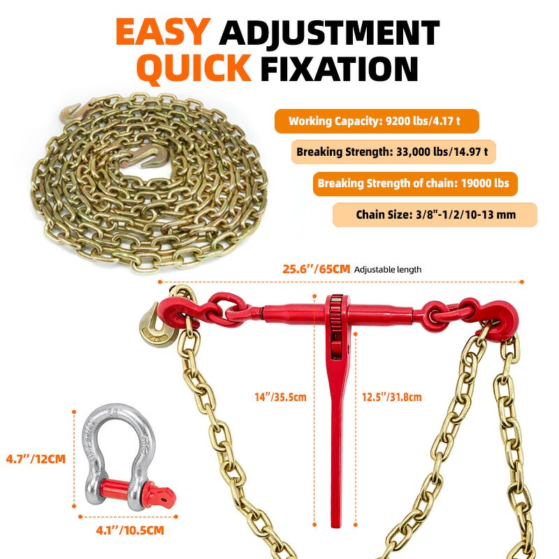 Transport Chain Manufacturer - 5/16" 3/8" G70 Alloy Steel with Clevis