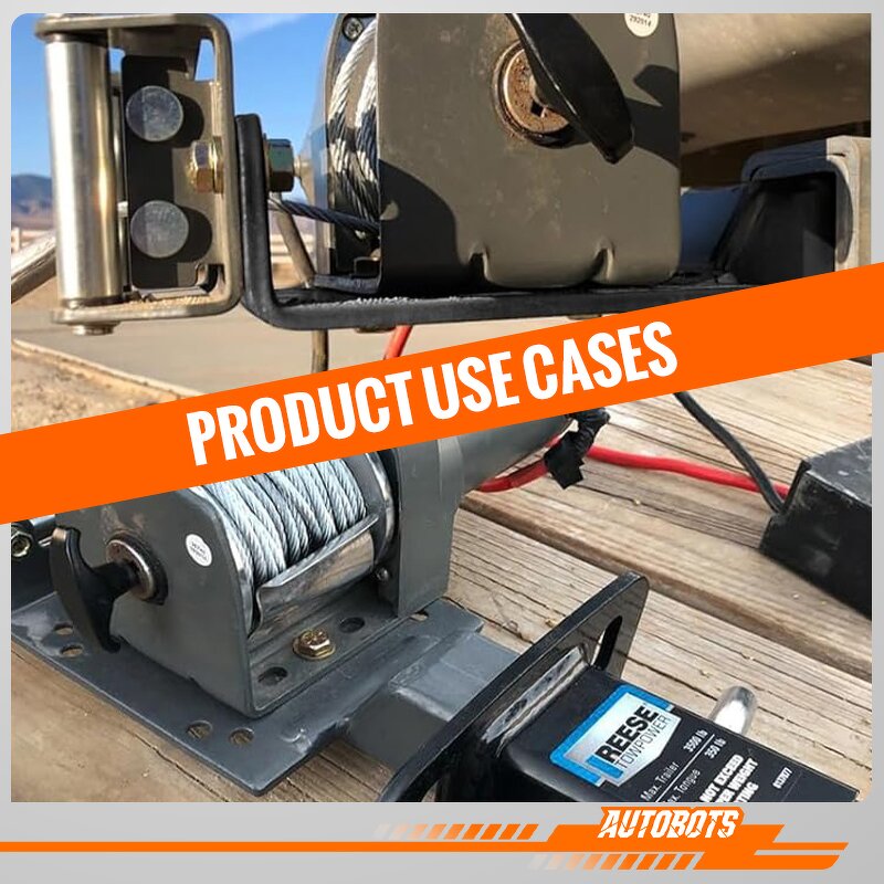 Winch Mount Plate Supplier - Universal 3500lbs for 2" Trailer Hitch