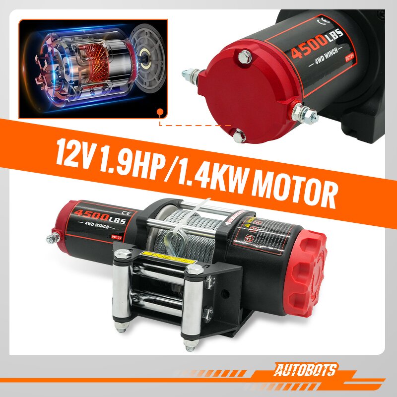 Electric ATV Winch Manufacturer - 4500lbs with Wireless Remote Control