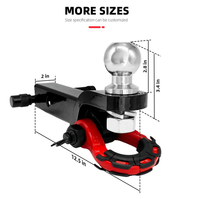 D Ring Shackle Manufacturer - 2" Trailer Mount 3/4" Hitch Receiver