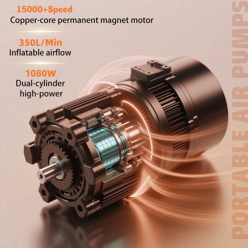 Tire Air Compressor Supplier - 12V Double Cylinders Digital Display