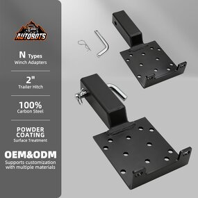 Winch Plate Supplier - 3500lbs Universal Steel 2" Hitch Receiver