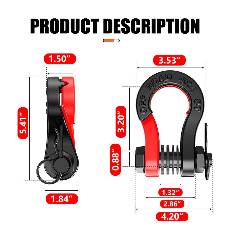 Tow Shackle Manufacturer - Custom 4x4 Off-Road Split Shackle