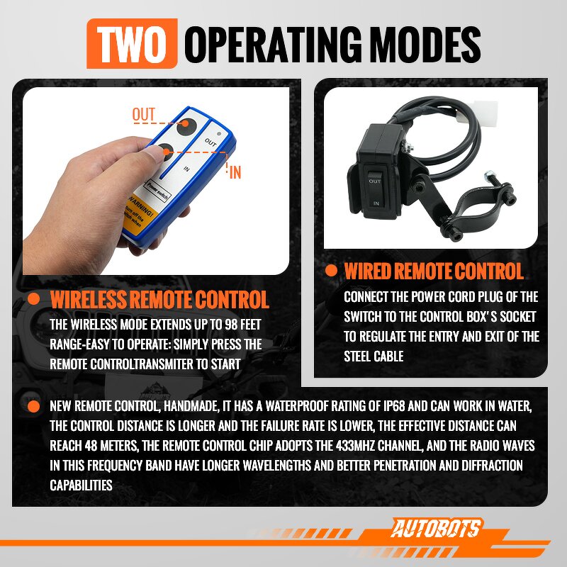 Electric ATV Winch Manufacturer - 4500lbs with Wireless Remote Control