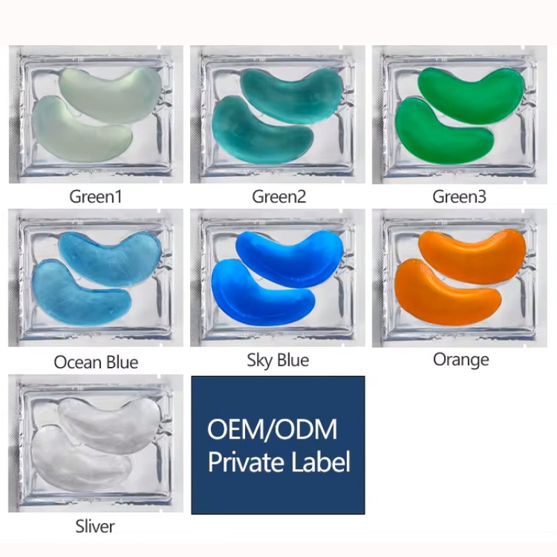 Luxury Collagen Crystal Gold Glitter Under Eye Pads Hydrogel Circle Golden 24k Gold Eye Mask Collagen for Eyes