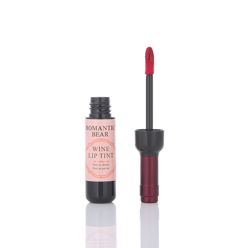 6 Colors Matte Liquid Lipstick Wine Lip Tint Waterproof Long Lasting Lip Gloss Mini Make up Lip Sticks Wine Bottle