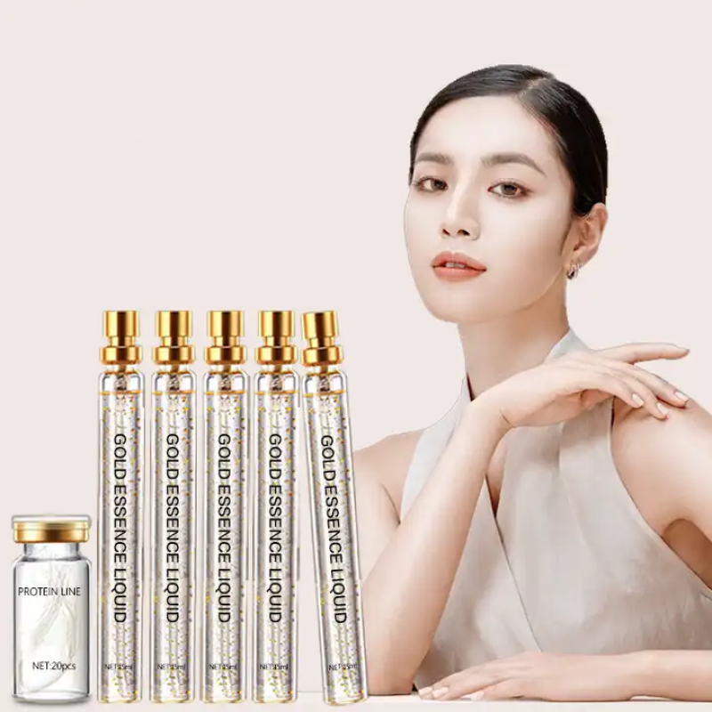 Oem Private Label No Needle Water Soluble Removal Dissolving Absorbable Collagen Golden Protein Threads for Face Lifting