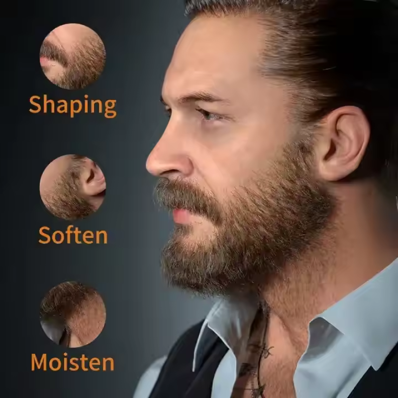 Best Selling Wholesale 20g SADOER Men's Beard Balm Care Nourishing Moisturizing Soft Smooth Beard Herbal Natural Beard Oil Cream