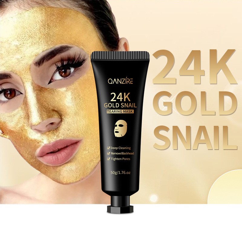 Deep Cleansing Gold Foil Snail Peel-Off Mask Shrink Pores and Remove Blackheads Face Care Product