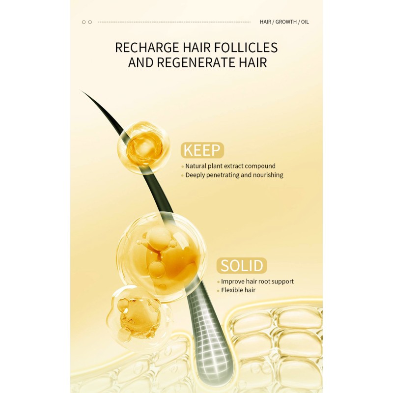 Hair Essential Oil Promoting Rosemary Hair Growth Serum Natural Plant Oil Nourish Repair Anti Loss Hair Serum Product