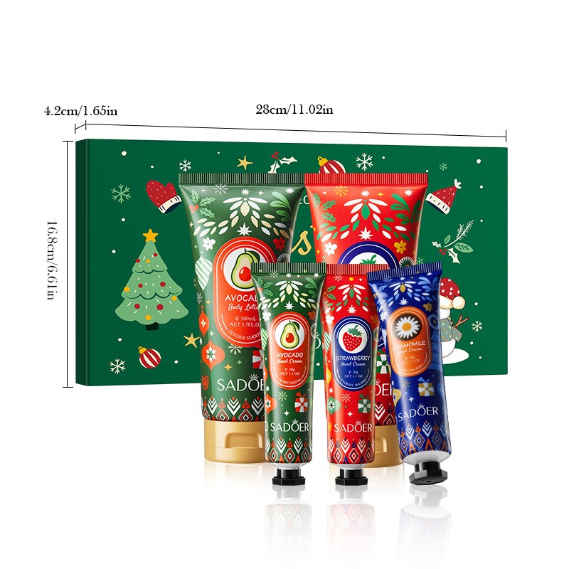 Private Label Christmas Natural Avocado Winter Best Skin Care Anti Cracking Moisturizing Hand Cream Lotion Dark Spots