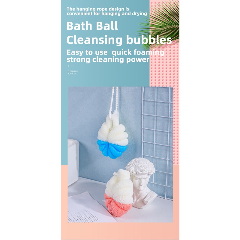 Tortoise Shower Bath Flower Good Quality Body Exfoliating Colorful Washing Ball Bath Sponge