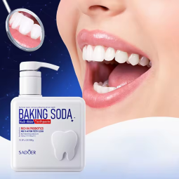 Private Label SADOER Baking Soda Toothpaste Cleaning Teeth Whitening Probiotics Mint Toothpaste Whiten Teeth Oral Care