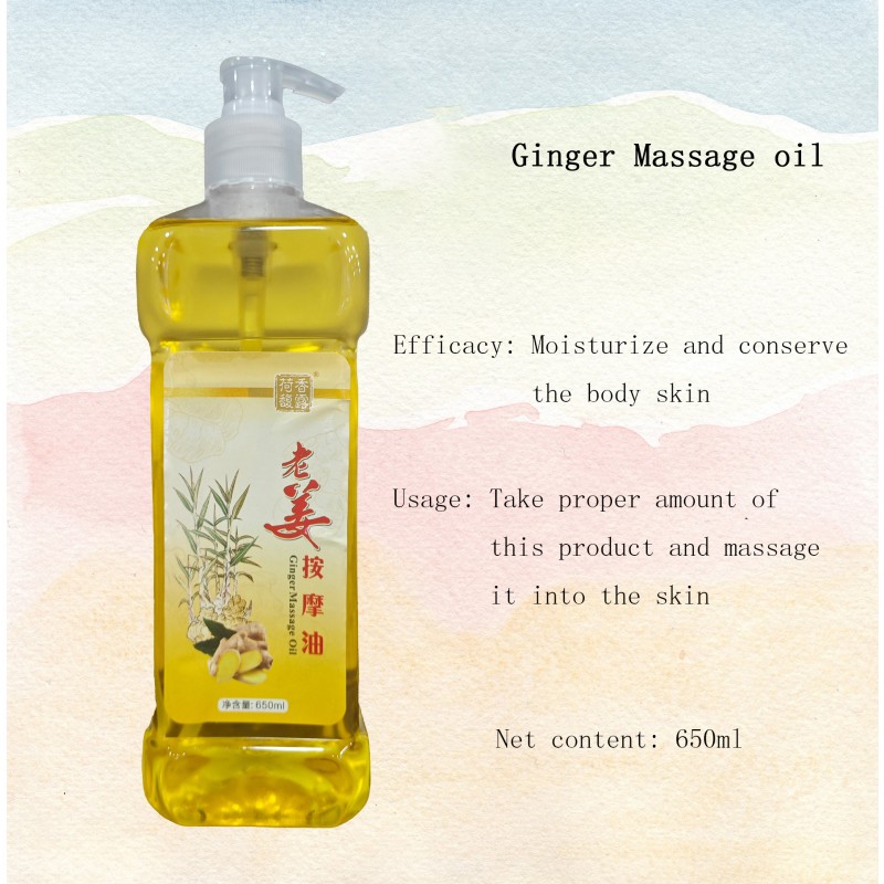 Hot Sale Label Product Scalp Care Massage and Relax Hair Oil Body Massage Oil 650ml Ginger Oil for Multi-use